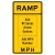 W1 Series Arrow &  Ramp Speed Advisory Warning Sign