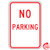 Partially Finished No Parking Signs