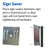 Diagram showing the installation of a sign saver