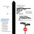 Diagram for installation of Semi Gloss Powder Painted Hardware Sets for Mounting Brackets to 3" Round or Smooth Square Posts