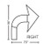 Right Curved Arrow | 3M™ Stamark™ Pre Cut Pavement Marking Arrow Symbol