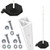 Portable Rubber Base with Double Wheel Assembly, 60" Power Post & Hardware Package