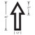 4 Inch Outlined Straight Arrow Polyvinyl Stencils