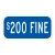 $200 Fine Plaque Blue