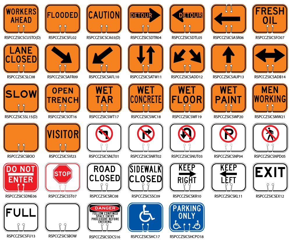 Cone Sign Legends