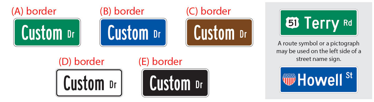 Street Name Sign Blades