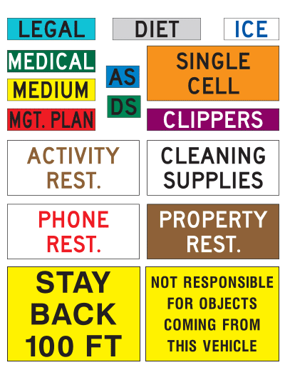 Examples of Decals and Magnets