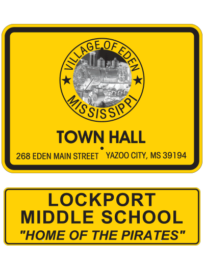Examples of Custom Legend Reflective Parks and Recreation Signs