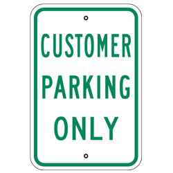 Customer Parking Only Sign