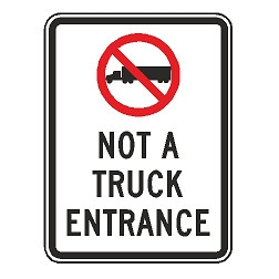 No Truck Entrance Sign | No Entry for Trucks Sign | CPC Signs