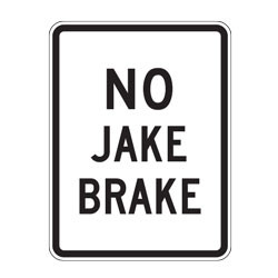No Jake Brake Road Sign | Engine Brake Prohibited Sign