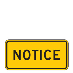 USA ストリート看板　NOTICE Notice Header Warning Signs | Yellow Notice Signs
