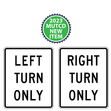 Left or Right Turn Only Sign