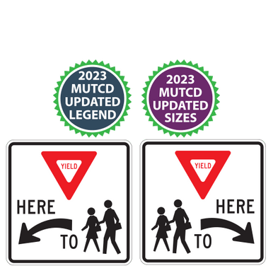 Yield Here to Pedestrians School Crossing Signs | 2023 MUTCD