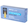 PPU 22-250REM SP 55GR 20/200