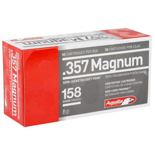 AGUILA AMMUNITION 357MAG 158GR SJ SP 50/1000, 1E572823