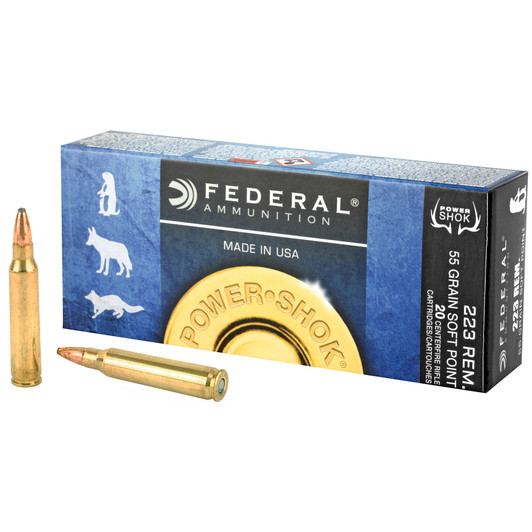 FED PWRSHK 223REM 55GR SP 20/200 FE223A Federal