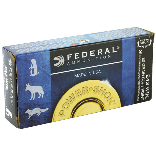 FED PWRSHK 243WIN 80GR SP 20/200 FE243AS Federal