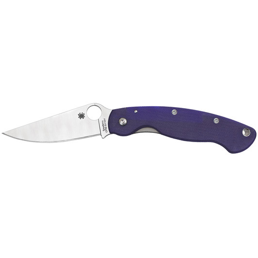 SPYDERCO MILITARY MODEL G-10 BLUE SPYC36GPDBL Spyderco