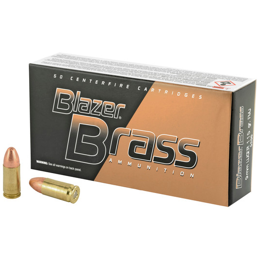 BLAZER BRASS 9MM 115GR FMJ 50/1000 CCI5200 Blazer Ammunition