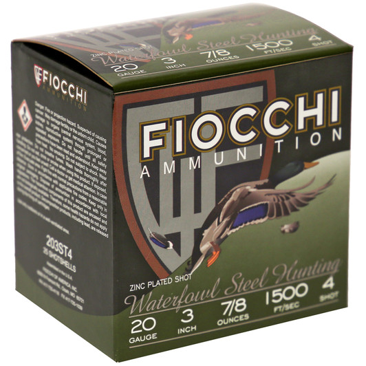 FIOCCHI 20GA #4 FLYWAY STEEL 25/250