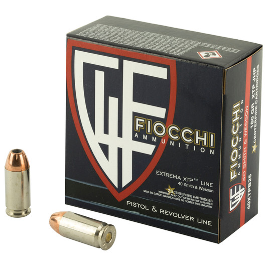 FIOCCHI 40SW 180GR XTP 25/500 F40XTPB25 Fiocchi Ammunition
