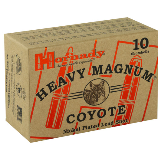 HORNDY 12 GAUGE HVY MAG COYOTE AMMO, 00 BUCK 10 RND, H86224