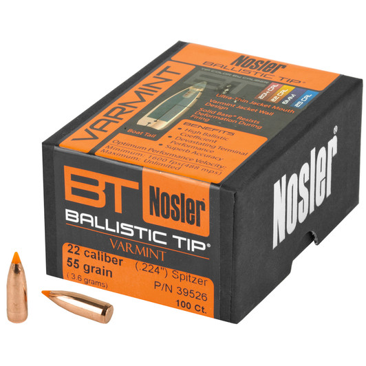 NOSLER 22 CAL 55GR 100CT NOSB39526 NOSLER