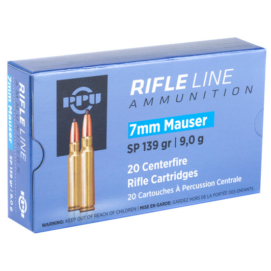 PPU 7MM MAUSER SP 139GR 20/200