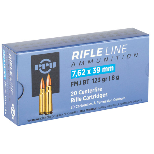 PPU 7.62X39 FMJ 123GR 20/1000
