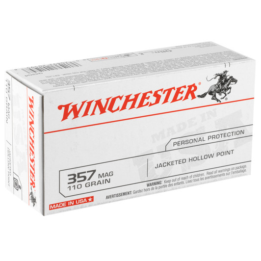 WINCHESTER USA 357MAG AMMO 110 JHP 50/500, Q4204