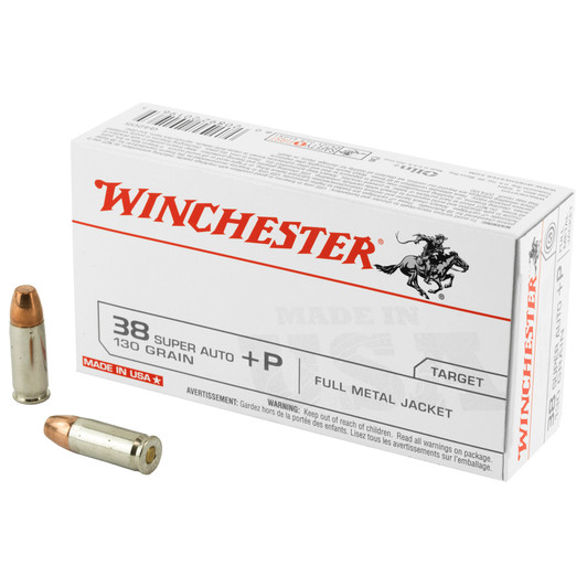 WIN USA 38SUP +P 130GR FMJ 50/500 WNQ4205BX Winchester Ammunition