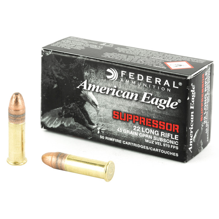 FED AE SUPPRESSOR 22LR 45GR FMJ 50/ FEAE22SUP1 Federal