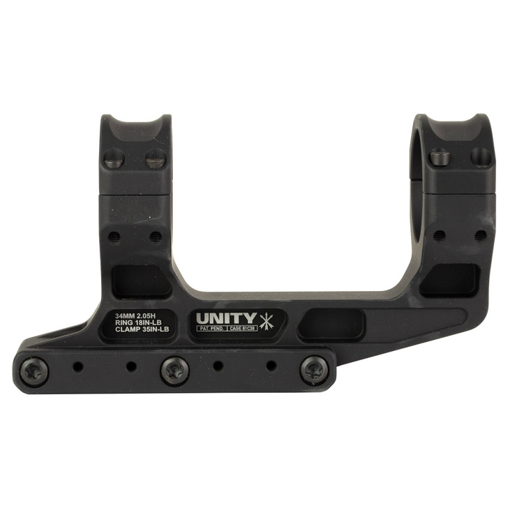UNITY TACTICAL FAST LPVO MNT, 34MM, 2.05", BLK FST-S34205B