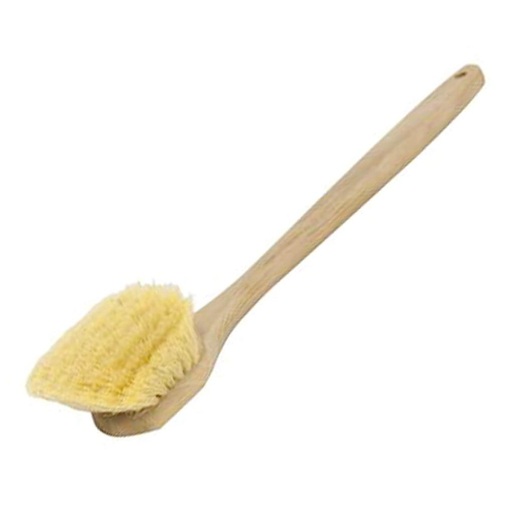 Magnolia Brush White Tampico Fender Wash Brush w/ 20in Wood Handle