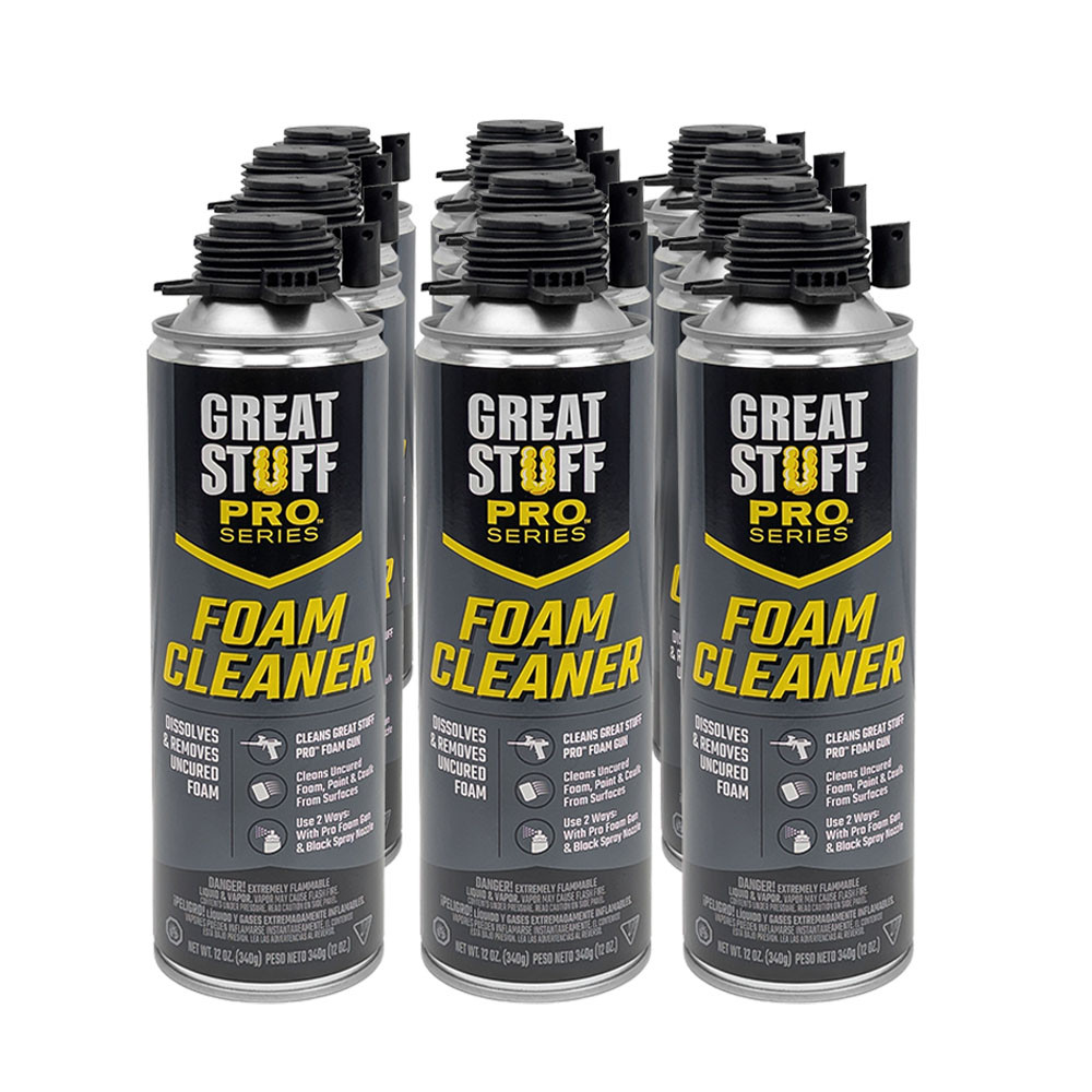 DuPont Great Stuff Pro Gun Cleaner, 12, 12oz Cans - Wind-lock DuPont Great Stuff Pro Gun Cleaner, 12, 12oz Cans - Wind-lock