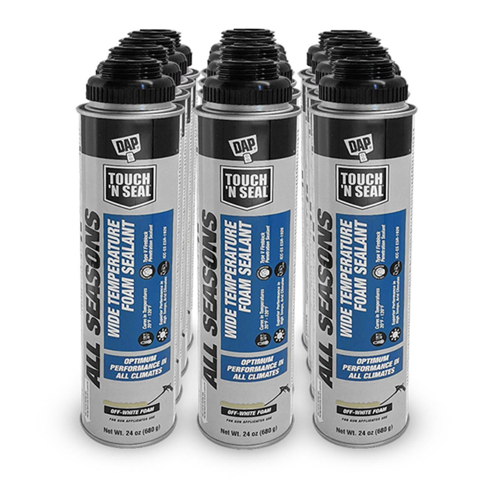 Touch n' Seal All-Seasons Gun Foam, 12, 24oz Cans per Case - Wind-lock