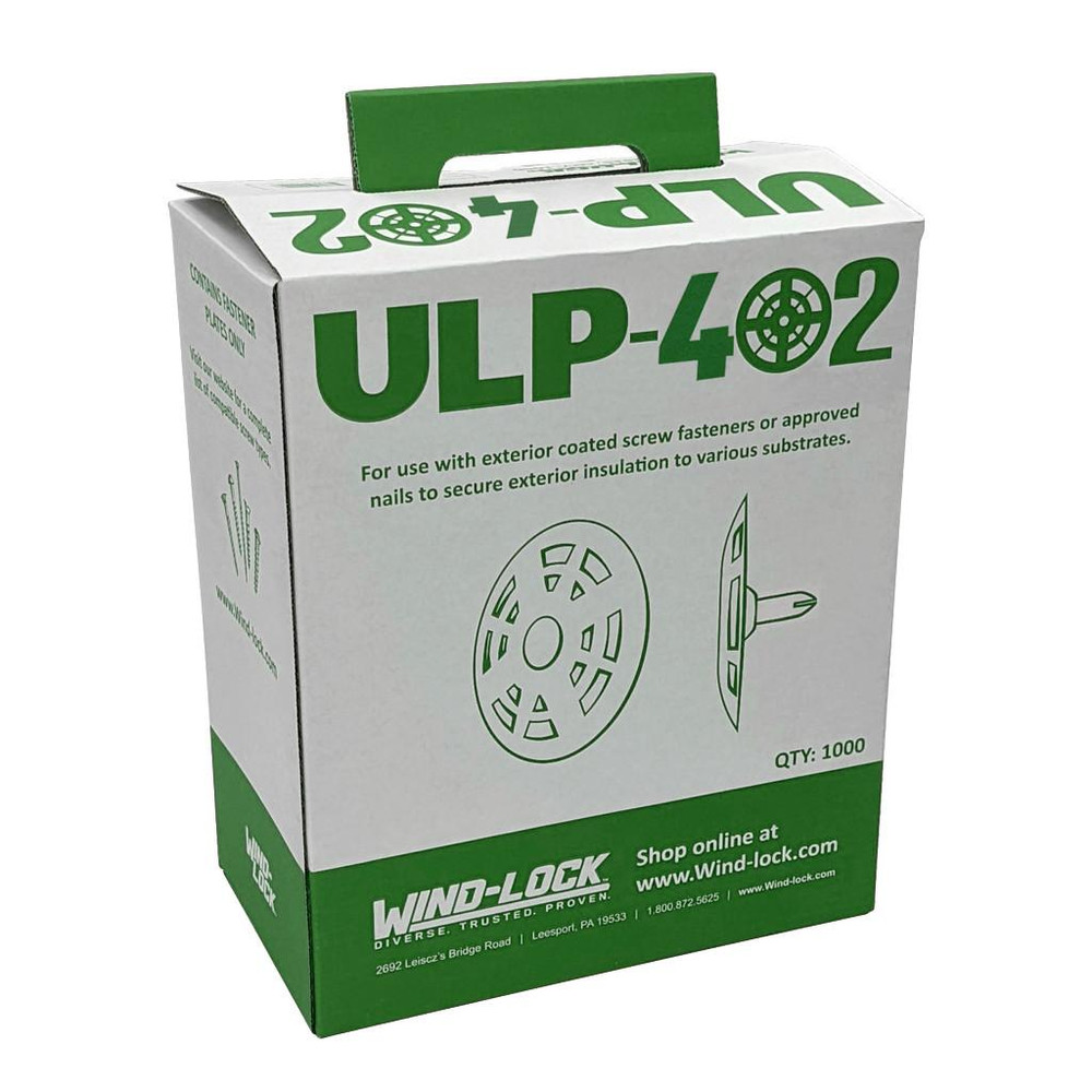 Wind-lock ULP-402 Plates, 1-3/4in Plastic Washer w/ Pre-Spotting