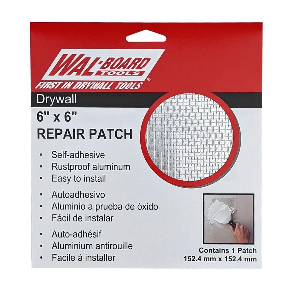 Wal-Board Drywall Repair Patch, 6in x 6in - Wind-lock
