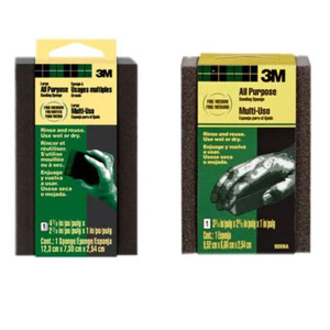  3M Small Area Sanding Sponge, Fine, 3-3/4in x 2-5/8in x 1in  