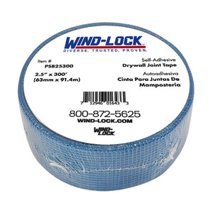 Wind-lock Blue Builder Drywall Mesh Tape, 2-1/2in x 300ft, Blue