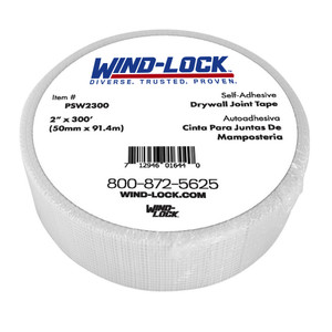 Wind-lock Blue Builder Drywall Mesh Tape, 2in x 300ft, White 