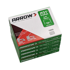 ARROW FASTENER Arrow Fastener JT21 3/8in Flat Crown Staples, 5000/pk  