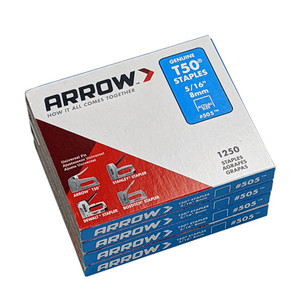 ARROW FASTENER Arrow Fastener T50 5/16in Flat Crown Staples, 5000/pk 