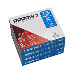 ARROW FASTENER Arrow Fastener T50 1/2in Flat Crown Staples, 5000/pk 