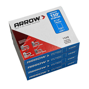 ARROW FASTENER Arrow Fastener T50 9/16in Flat Crown Staples, 5000/pk 