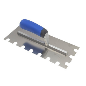 WIND-LOCK Wind-lock Round-Notched Trowel, Stainless-Steel, 5/8in x 5/8in x 1in w/ Comfort Soft Handle 