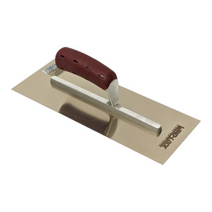 WIND-LOCK Wind-lock ProLine Golden Stainless-Steel Finishing Trowel, 5in x 18in w/ Comfort Soft Handle 