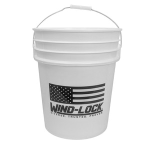 Wind-lock American Flag Logo Bucket, 5 Gallon, No Lid