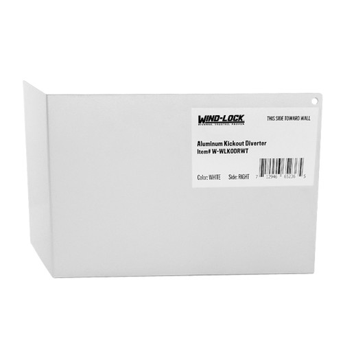 Windlock Blue Builder Aluminum Kickout Diverters, Coated White, Right 